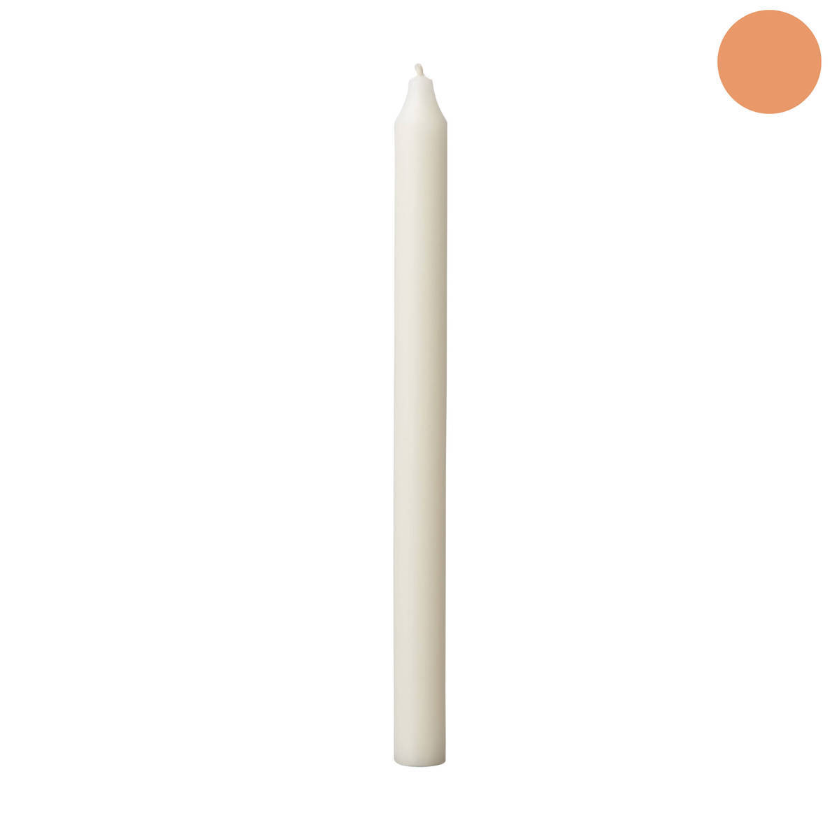 Bougie en paraffine, longueur 18 cm, diamètre 2,2 cm, ivoire     