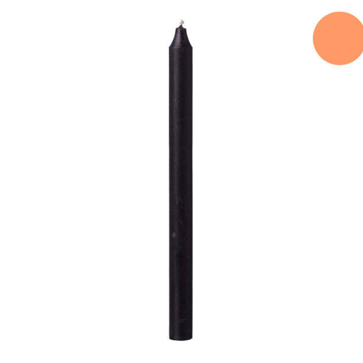 Stabkerze aus Paraffin, Länge 18cm / Ø 2.2cm, schwarz