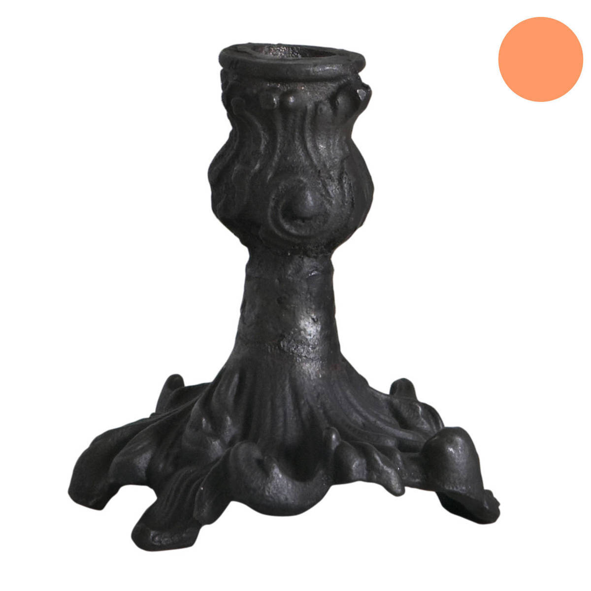 Kerzenhalter aus Gusseisen, Höhe 12cm