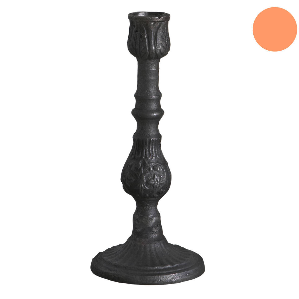 Kerzenhalter aus Gusseisen, Höhe 19cm