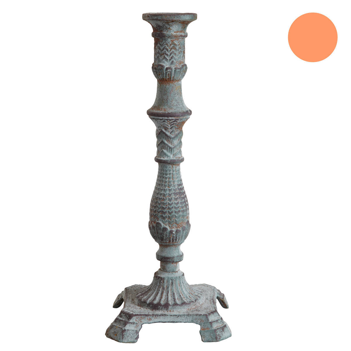 Kerzenhalter aus Gusseisen, Höhe 29cm