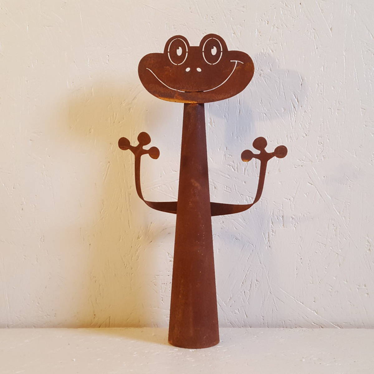 Frosch aus Rosteisen, Höhe 37cm