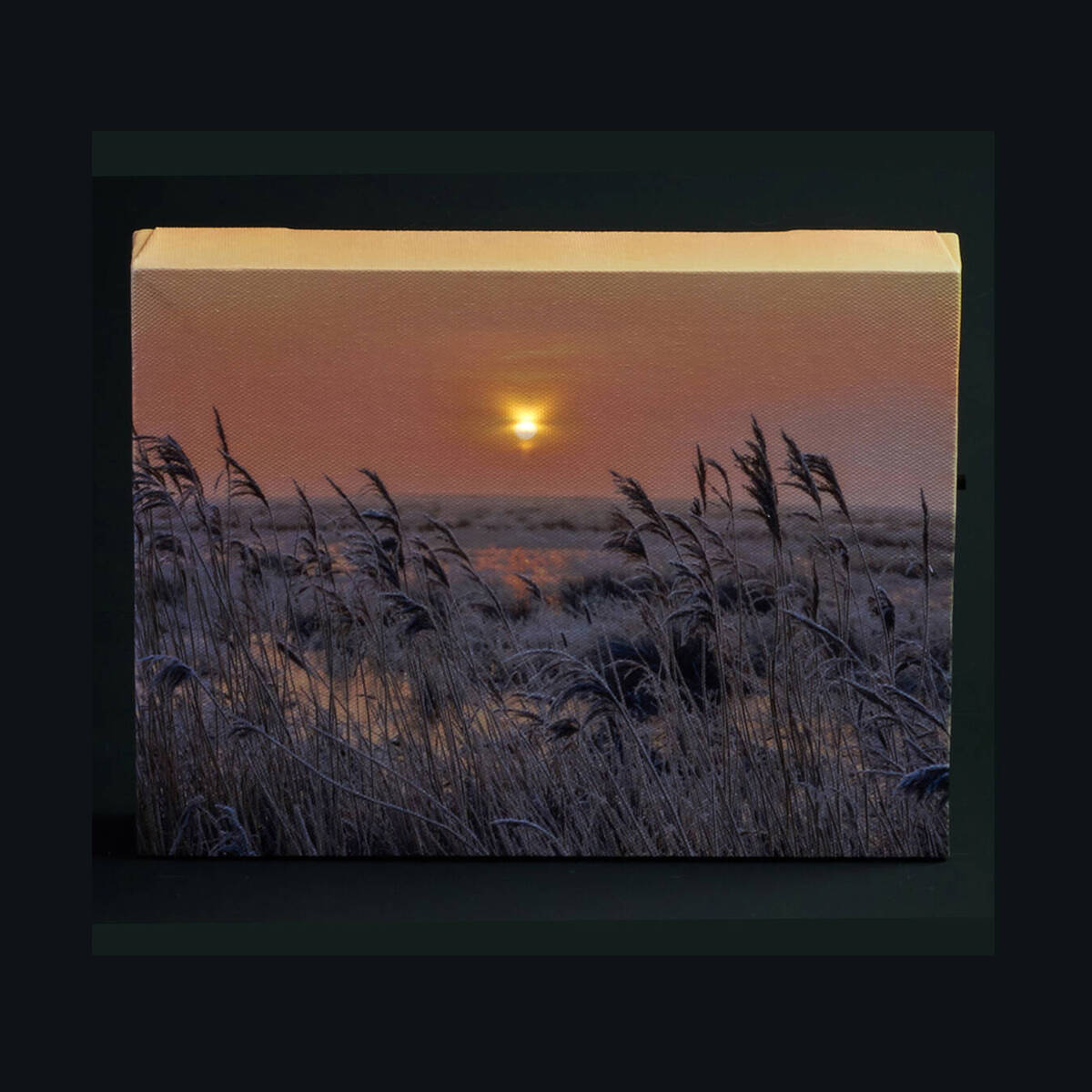 Bild Sonnenuntergang mit LED Licht