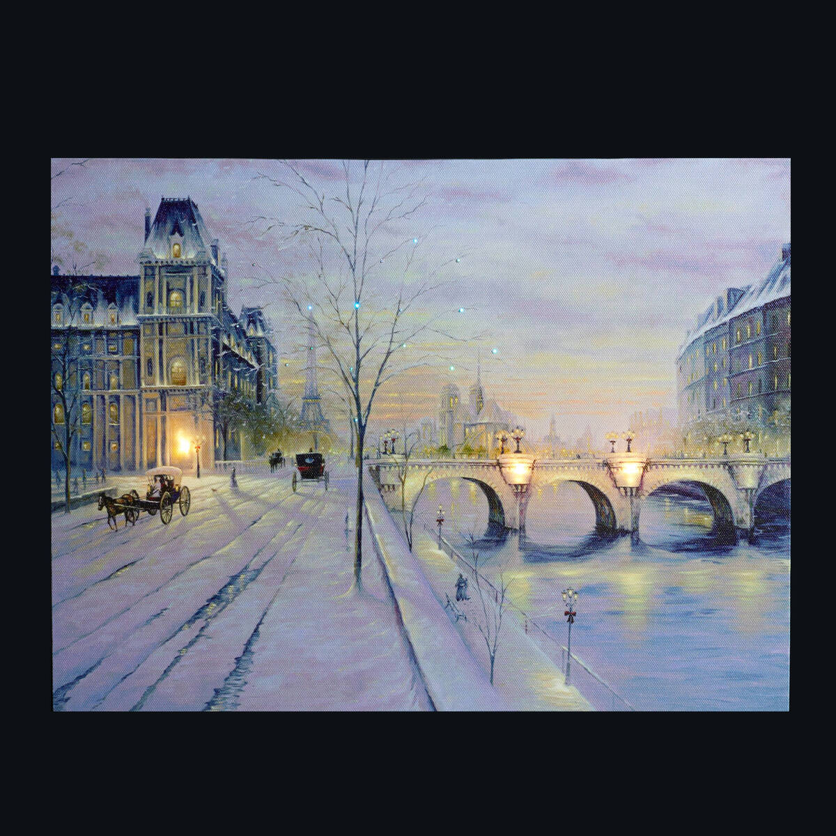 Verschneites Paris, LED Bild