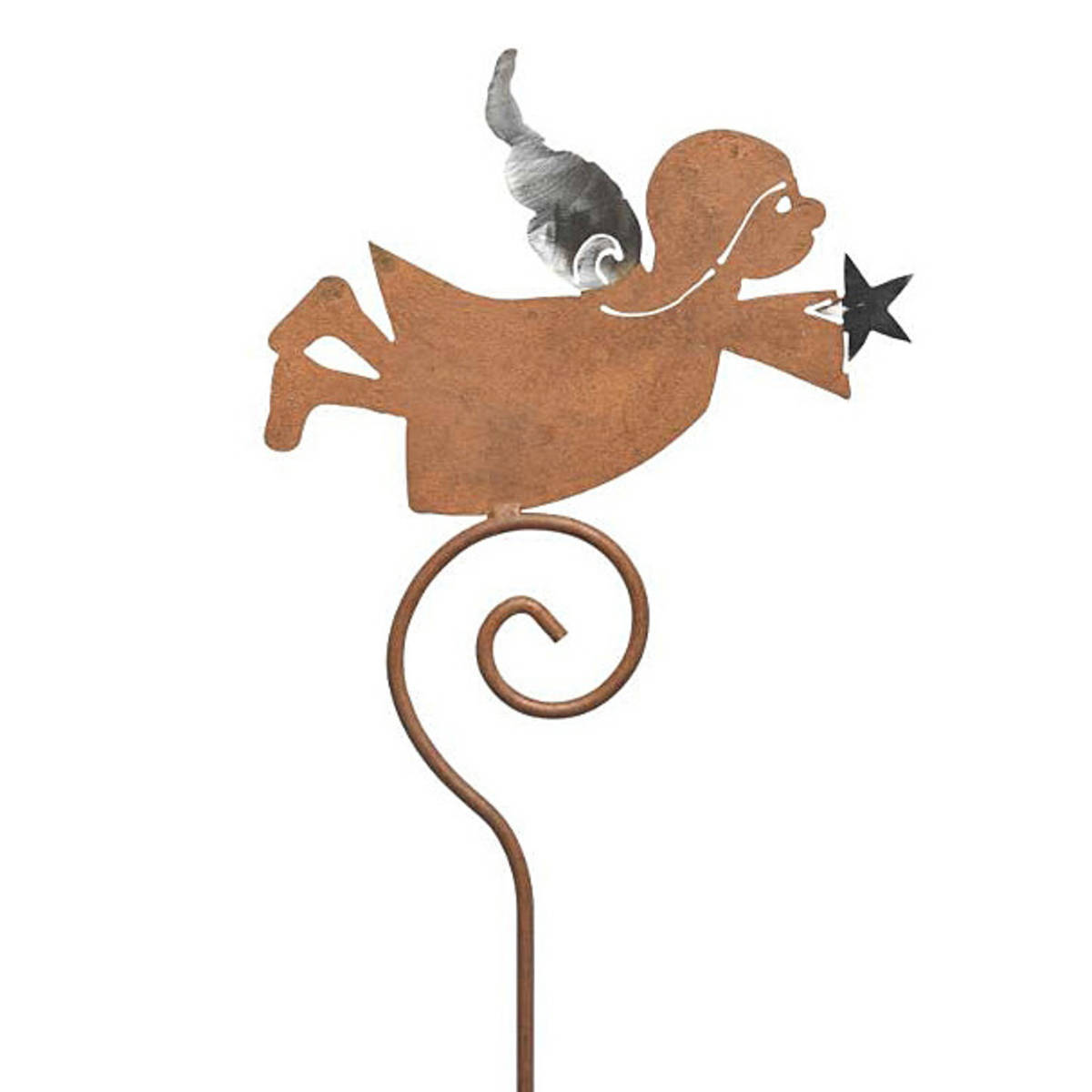 Engel aus Rosteisen/Metall, Höhe 119cm