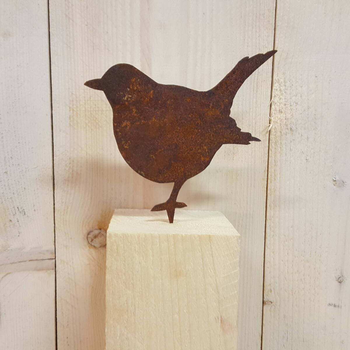 Oiseau en fer rouillé, à piquer  
