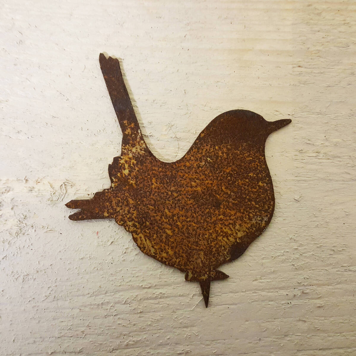 Oiseau en fer rouillé, à piquer  