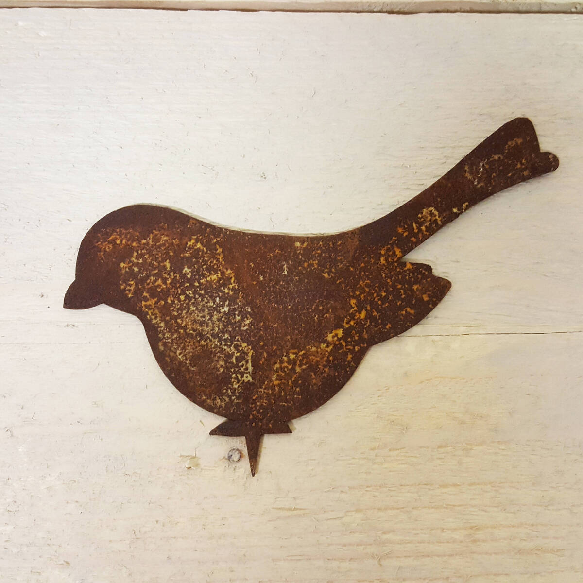 Oiseau en fer rouillé, à piquer  