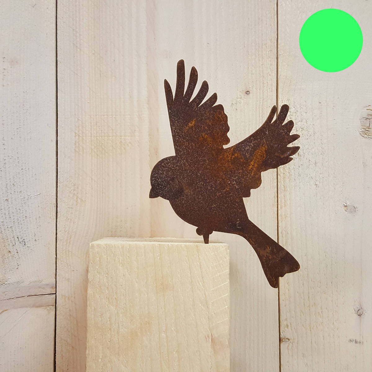 Oiseau en fer rouillé, à piquer  