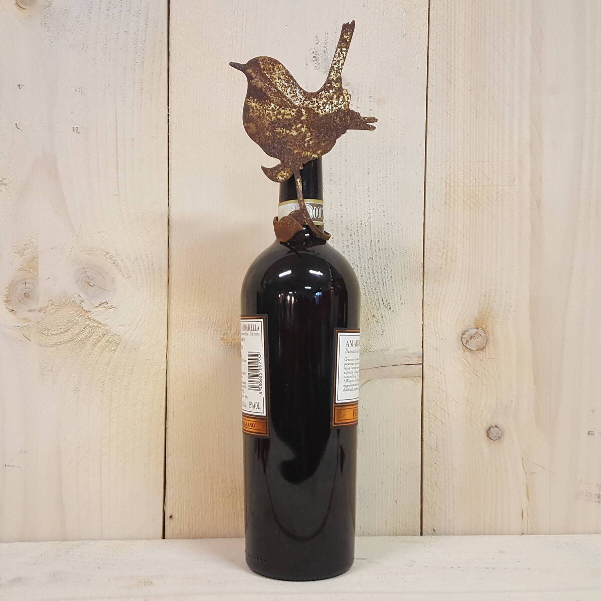 Oiseau en fer rouillé, à enrouler autour d'un objet  