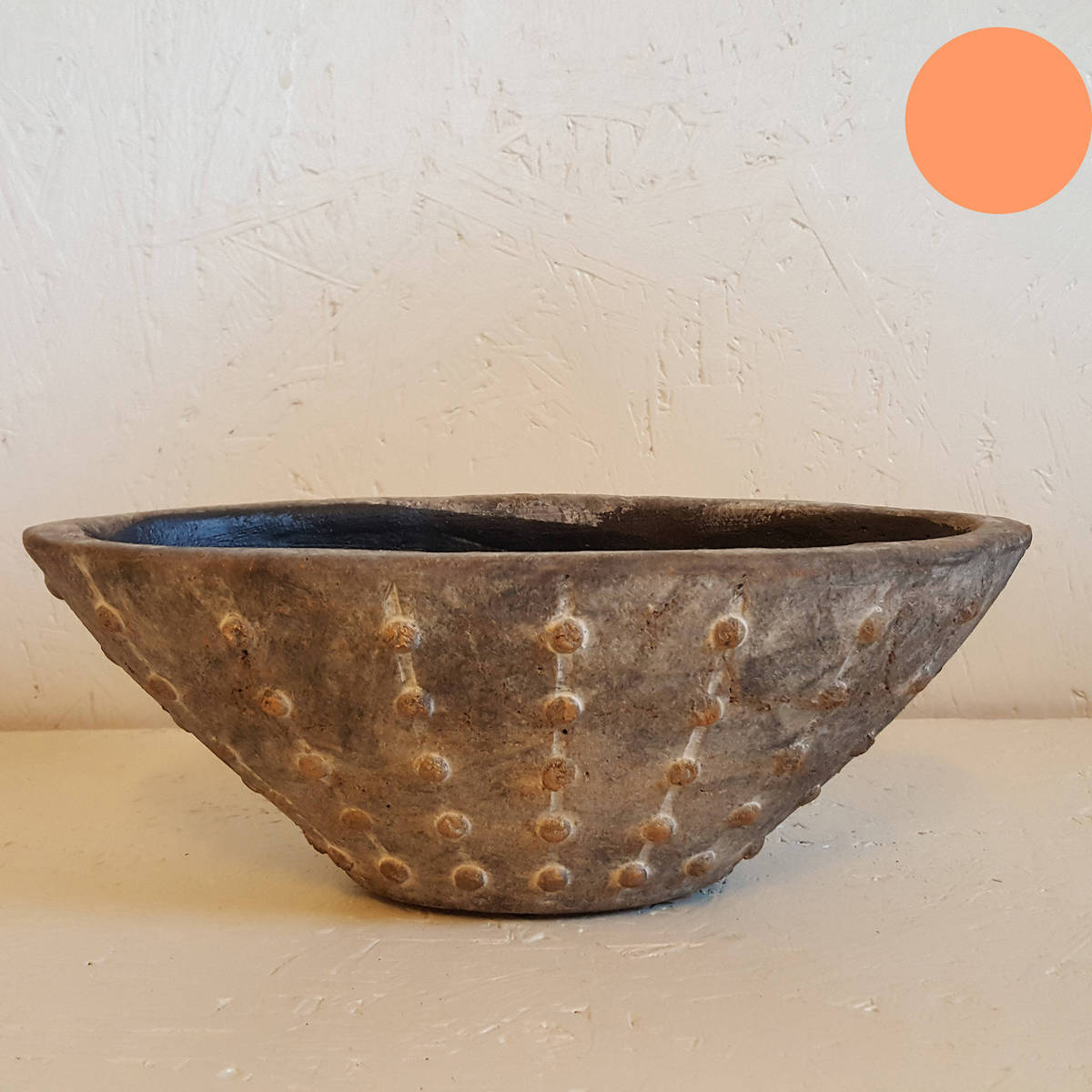 Schale aus Steingut, oval, Länge 25cm