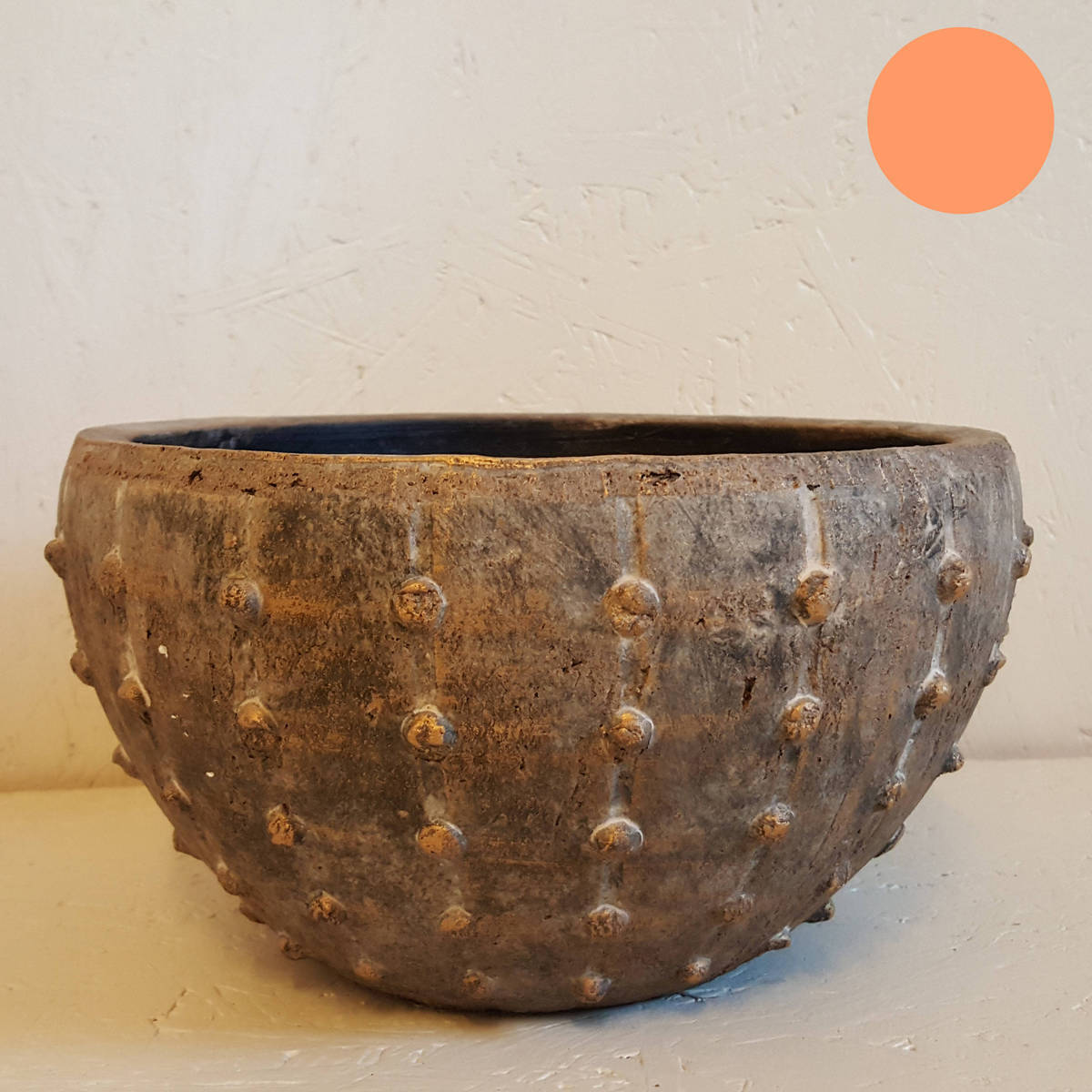 Pot en pierre agglomérée, diamètre 26 cm   