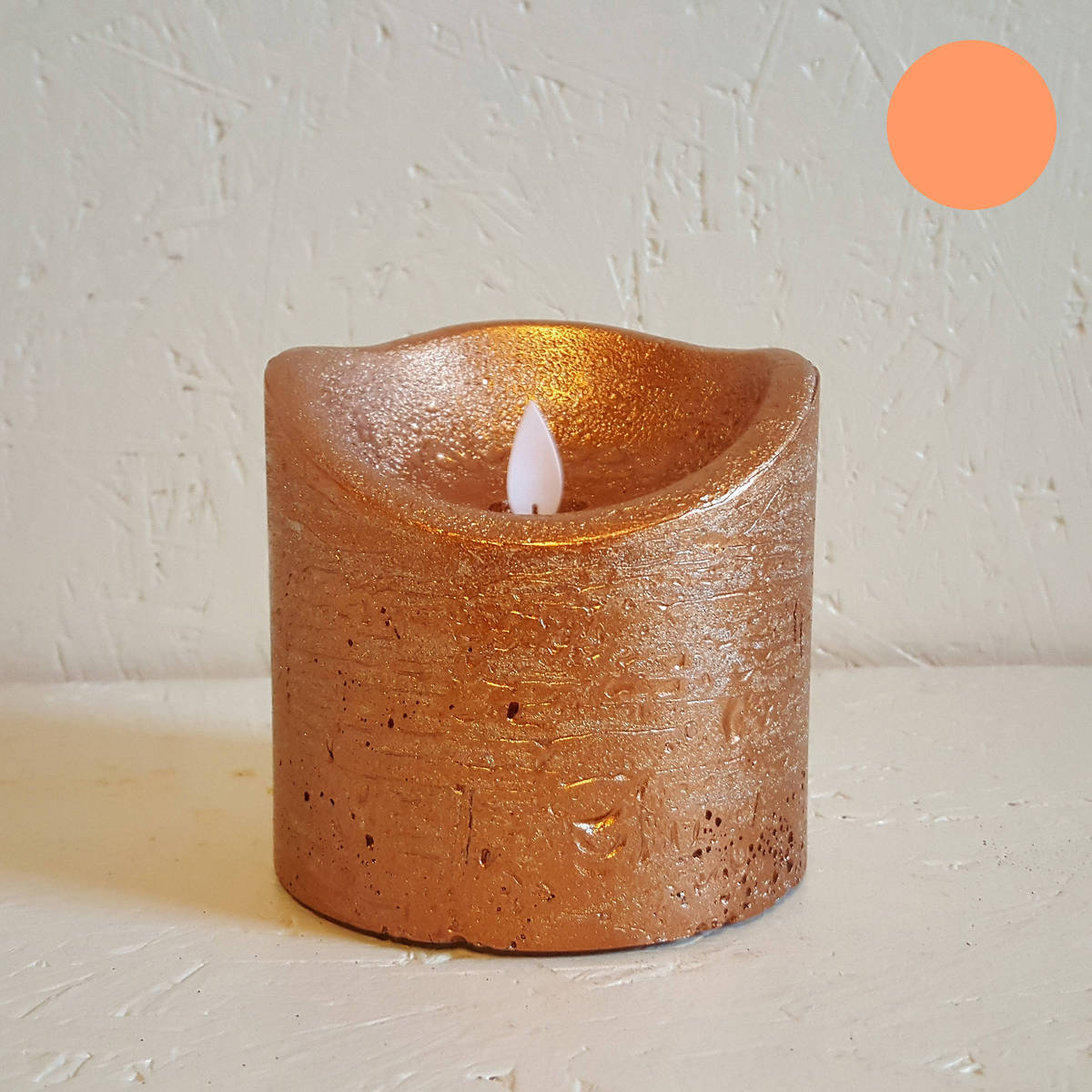 LED Kerze, Ø 10cm / Höhe 10cm