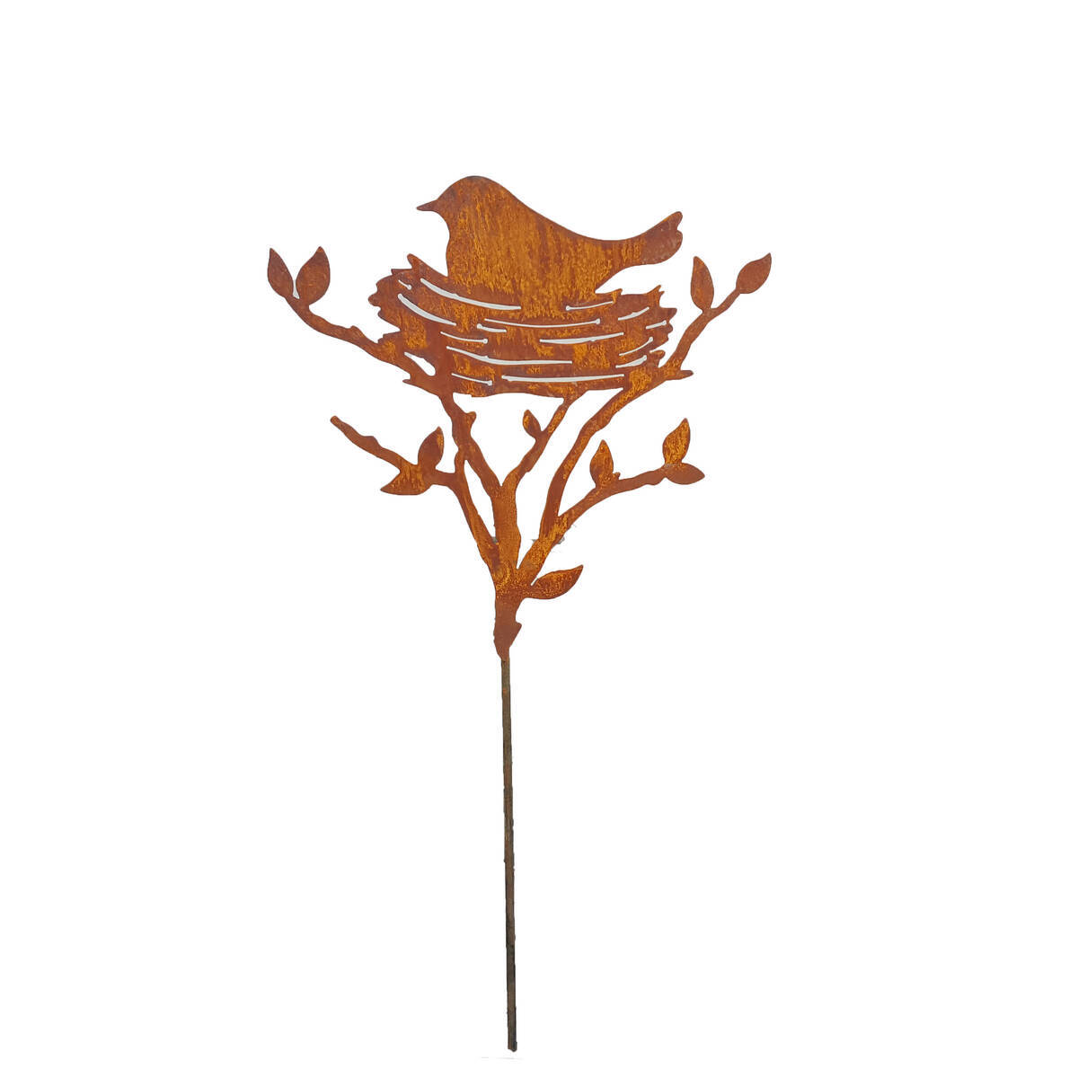 Vogel im Nest auf einem Stab, Höhe 160cm