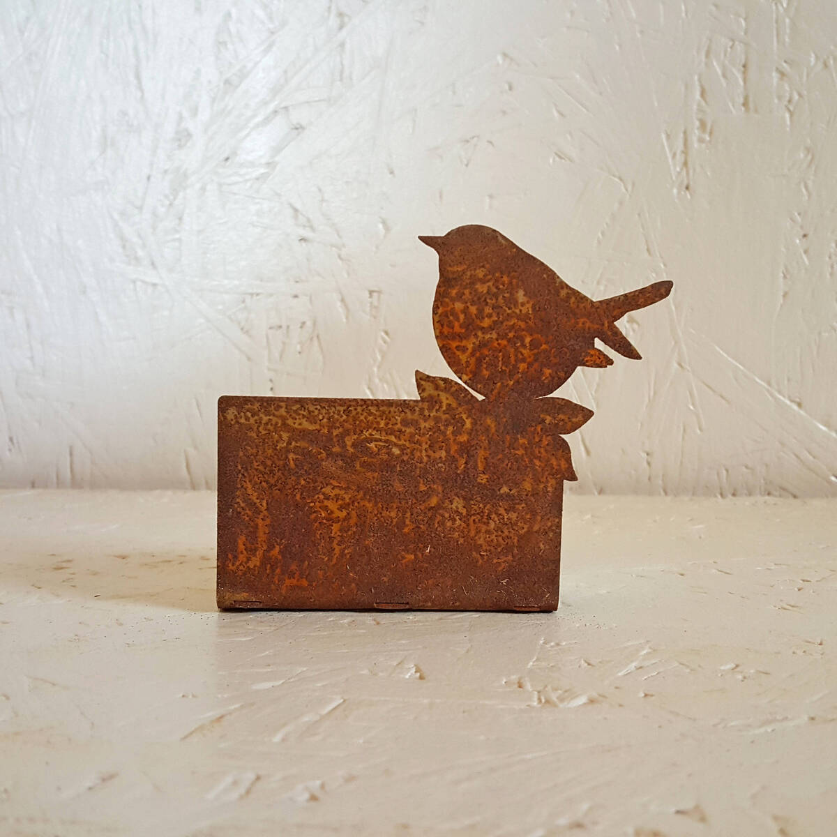 Support pour poser sur une table, en fer rouillé, pour prénom 