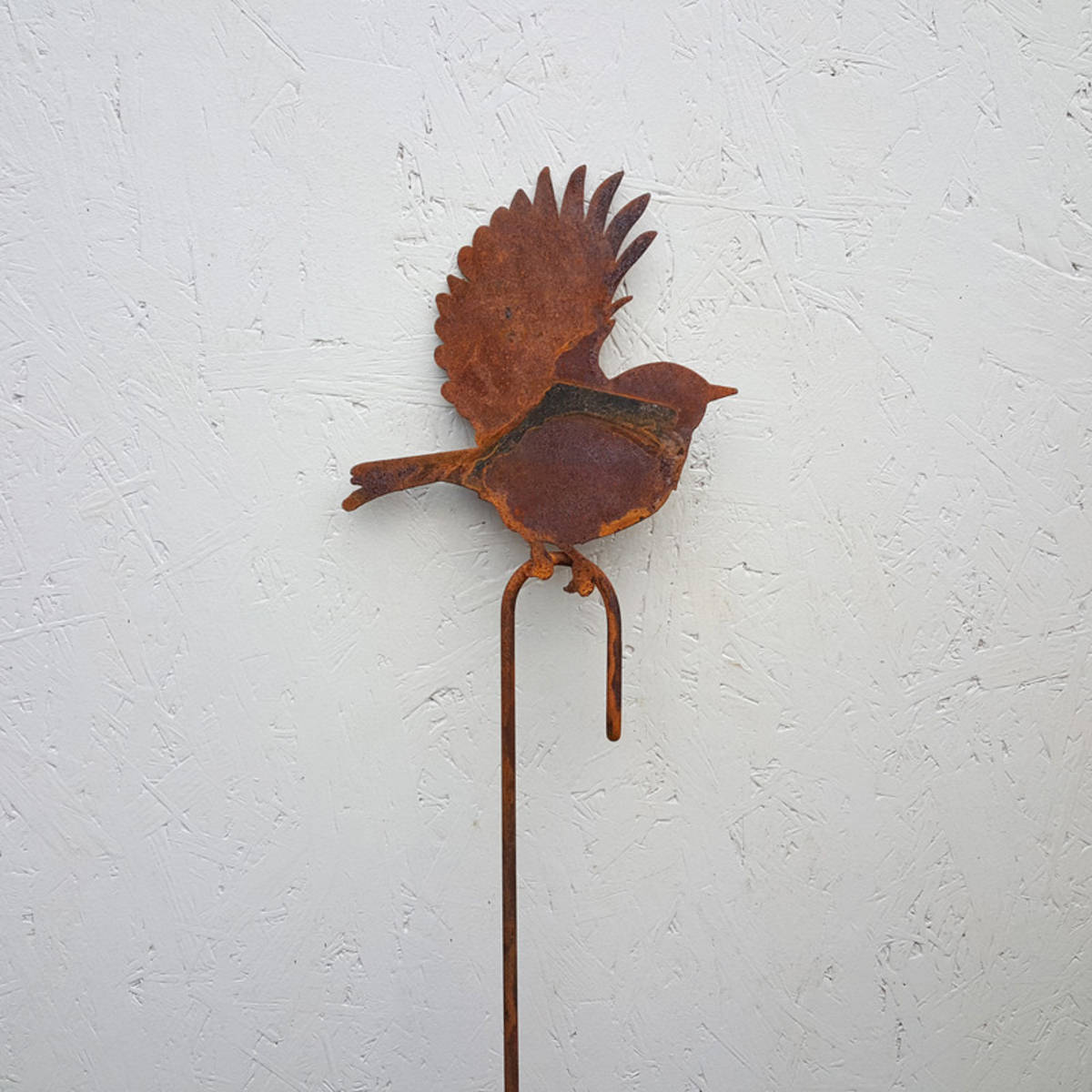 Oiseau Sur Tige Hauteur 120 Cm En Fer Rouill 