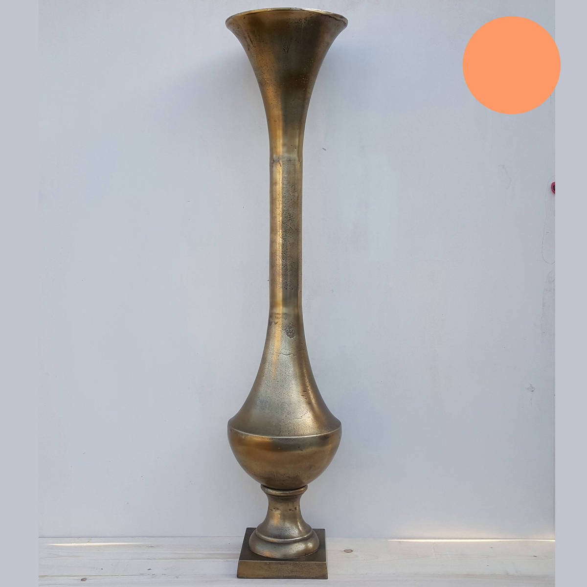 Bodenvase aus Metall, Höhe 110cm