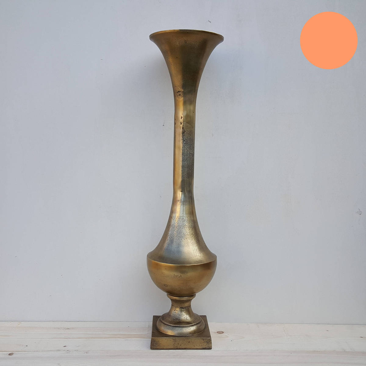 Bodenvase aus Metall, Höhe 80cm