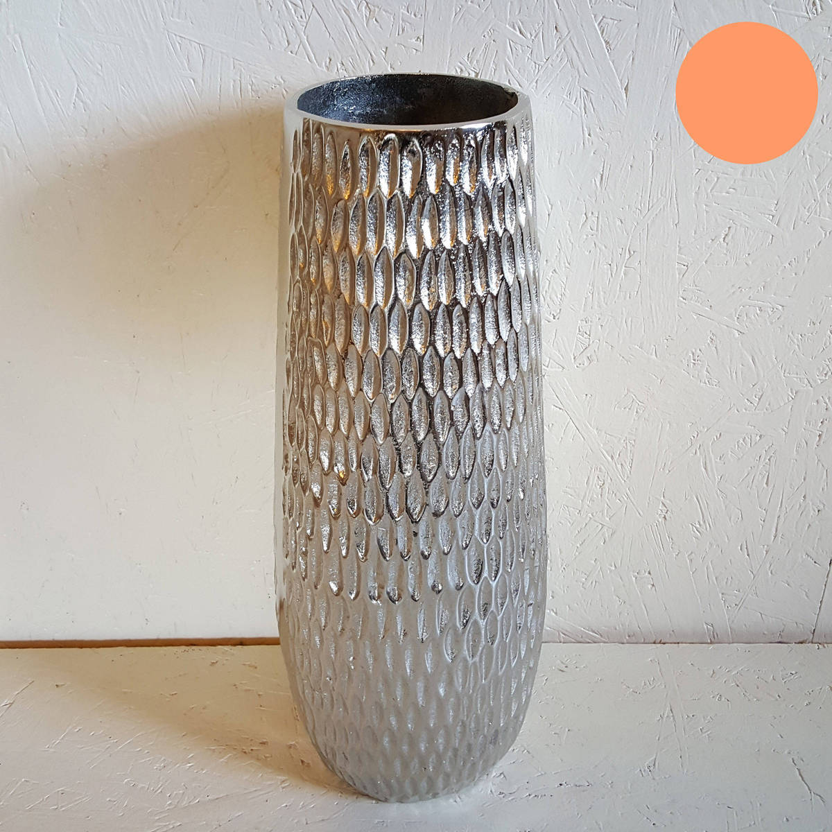 Vase aus Metall, Höhe 40cm