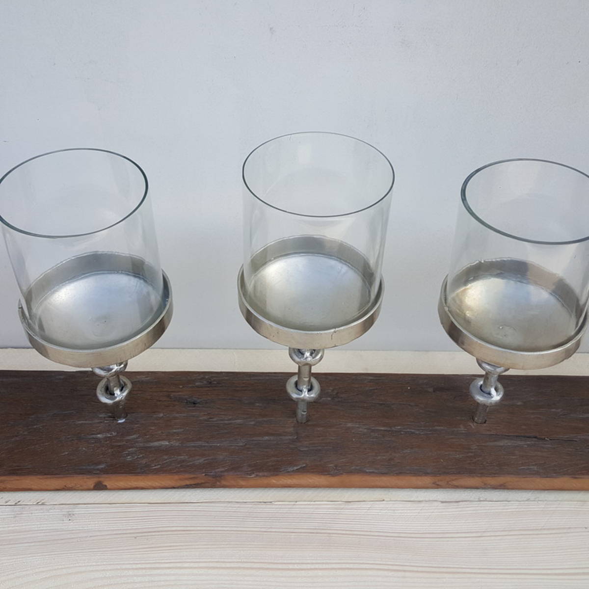 Superbe porte-bougies en bois, pour 5 bougies, 80 cm