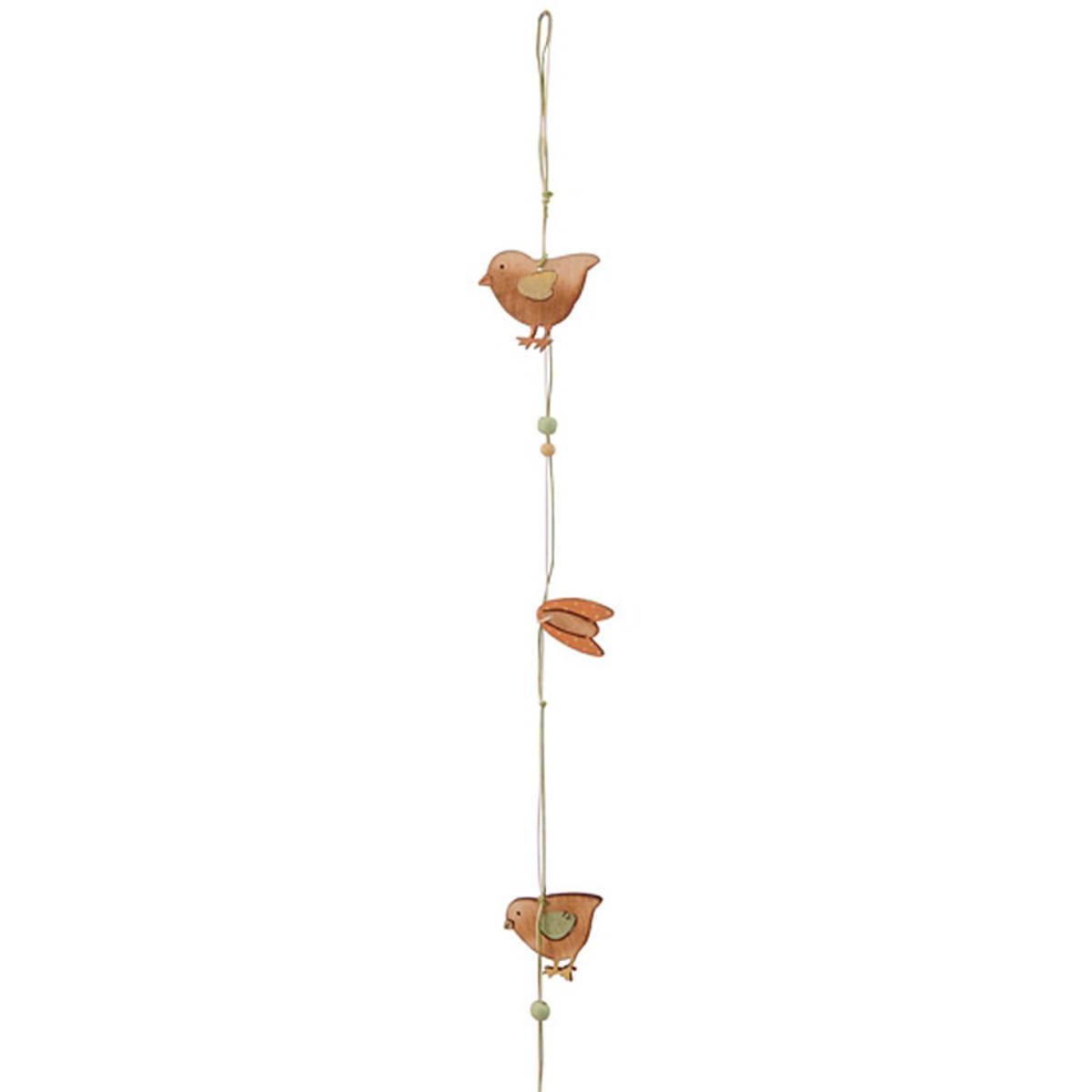 Girlande aus Holz, Blumen+Vögel, 180cm