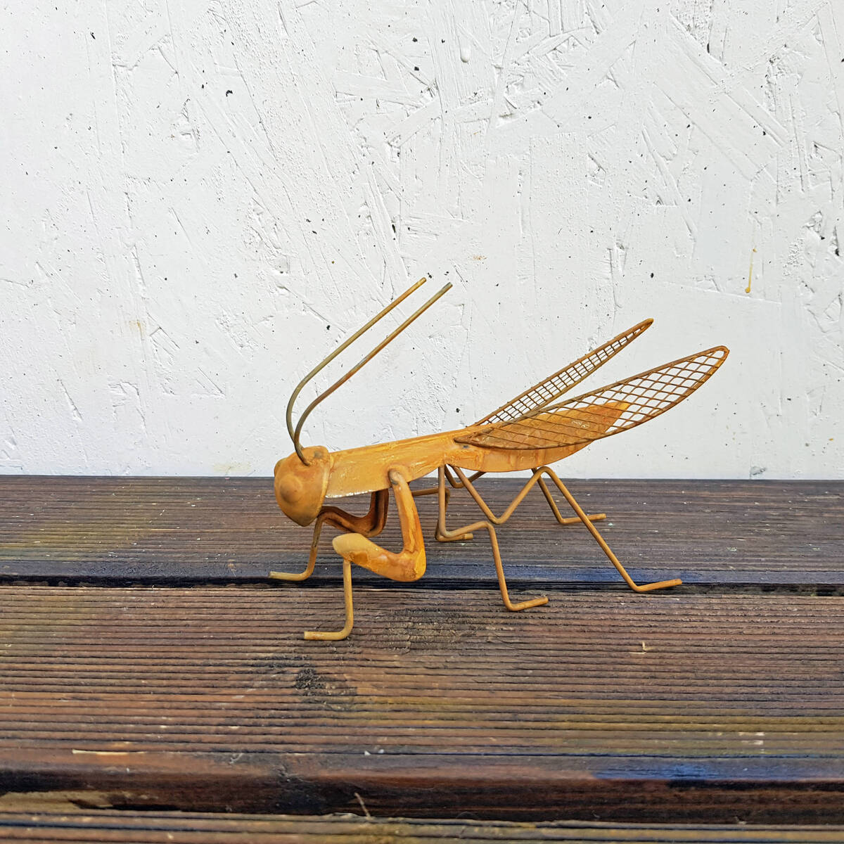 Grillon en fer rouillé, 15 cm 
