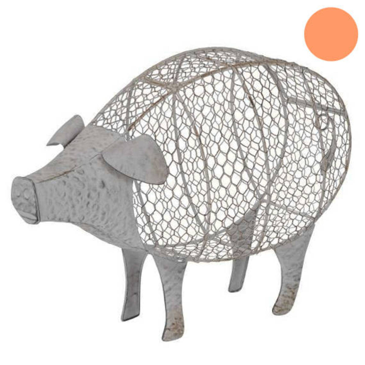 Schwein aus Metall, zum Befüllen/Bepflanzen Länge 51cm