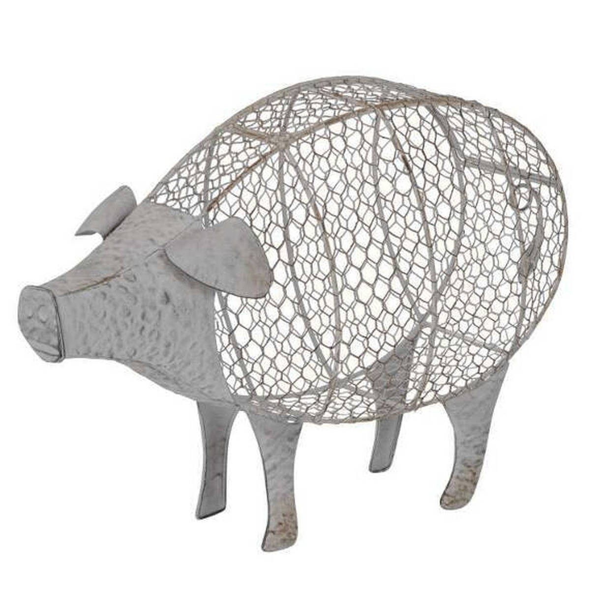 Cochon en treillis métal, à planter, Longueur 51 cm 