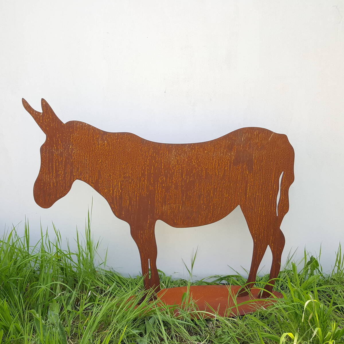 Esel aus Rostmetall, Höhe 60cm