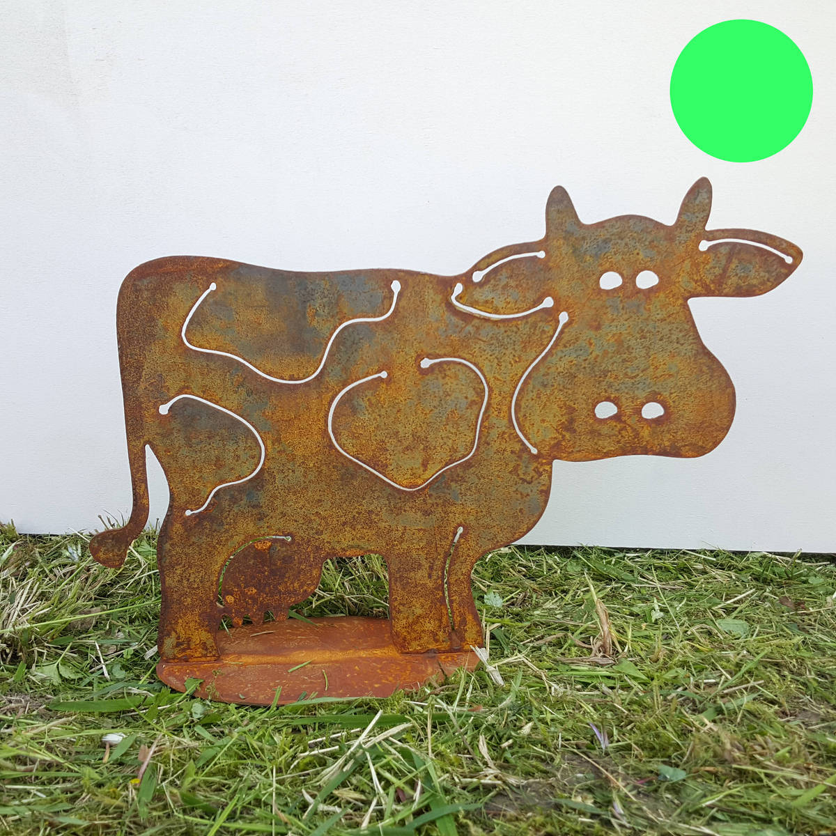 Vache en fer rouillé, L. 34cm  