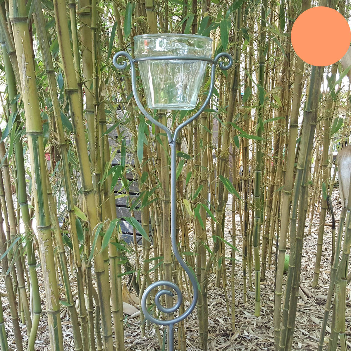 Windlicht aus Metall/Glas, Höhe 118cm