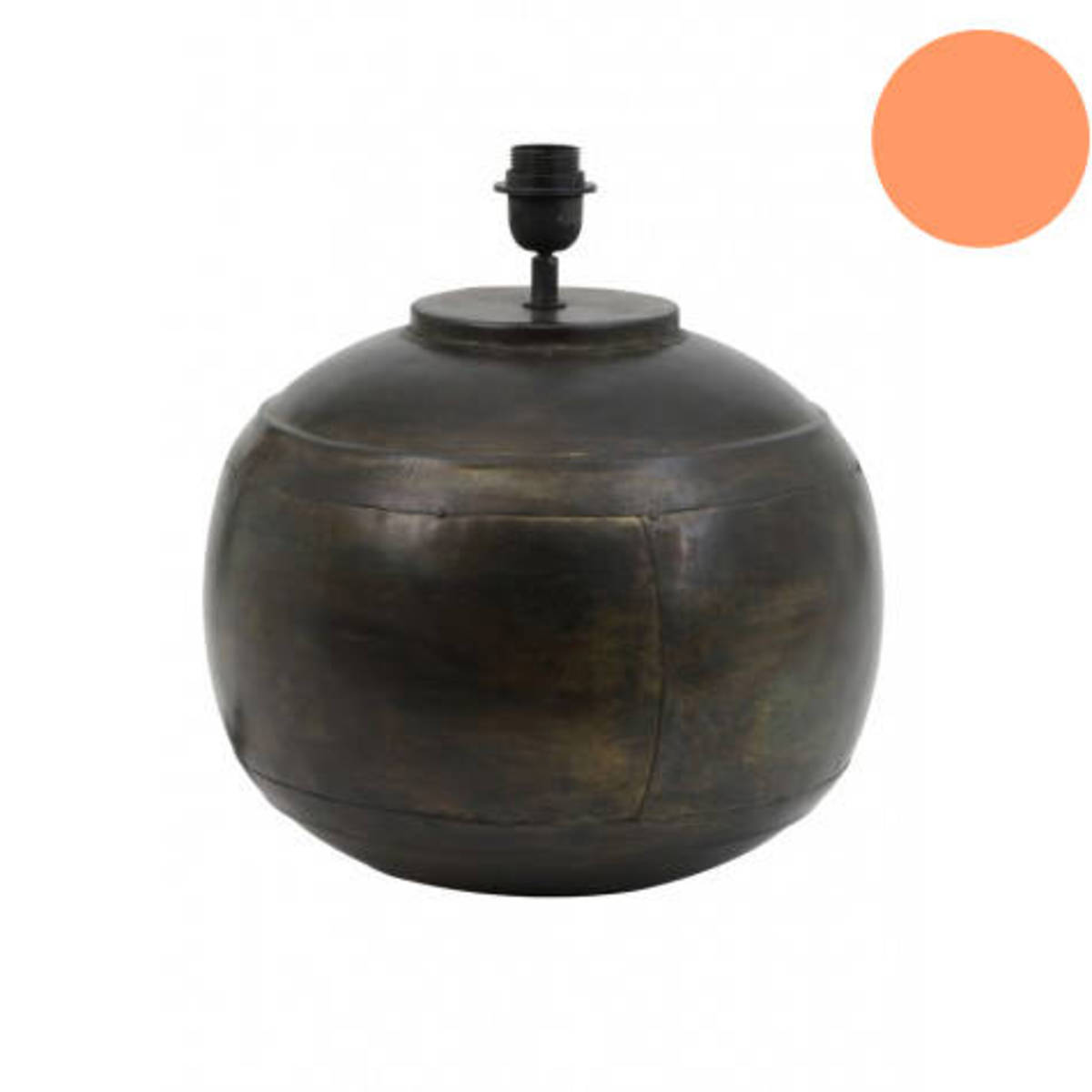 Pied de lampe en métal, noir antique, 40 cm 