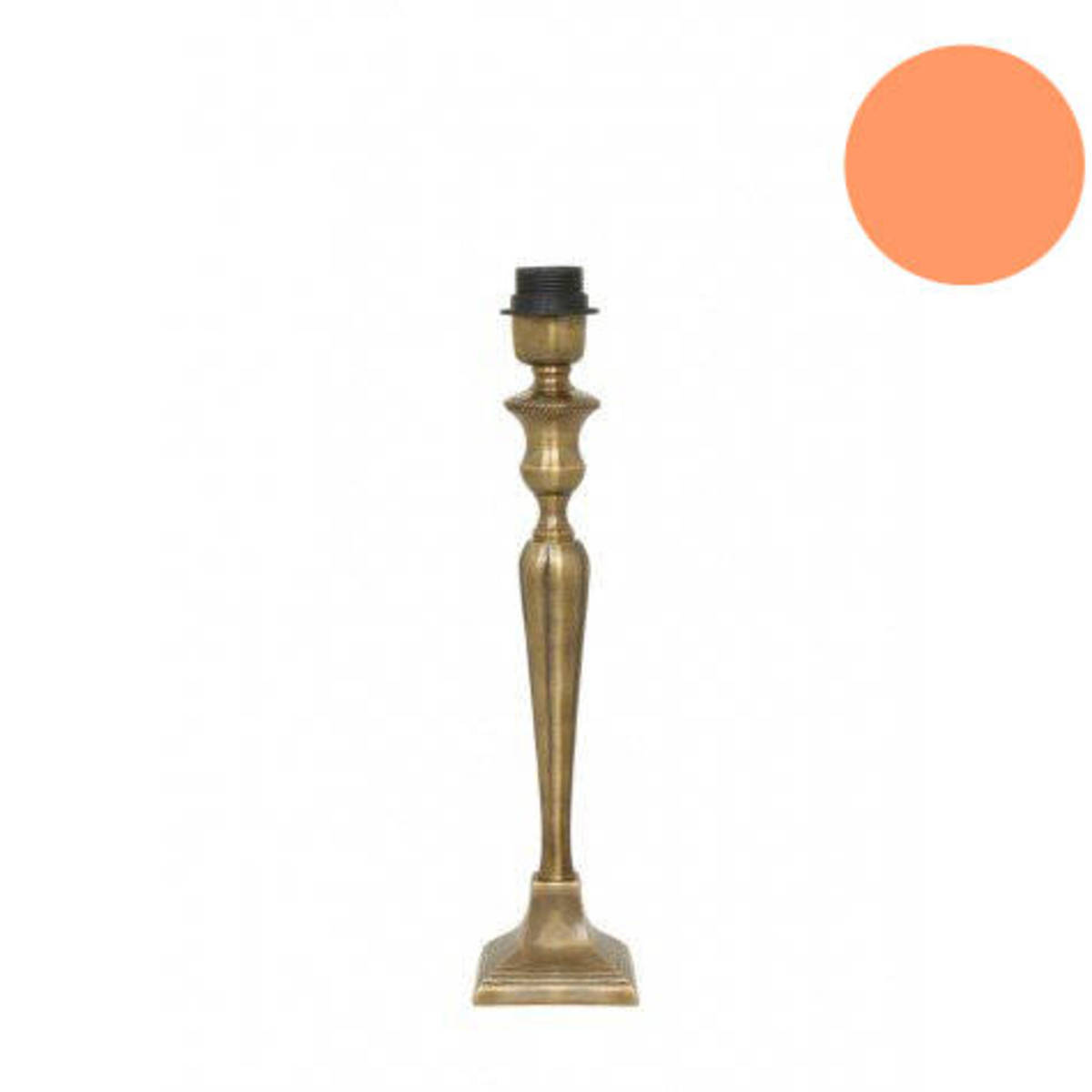 Pied de lampe en métal, bronze antique, 42 cm 