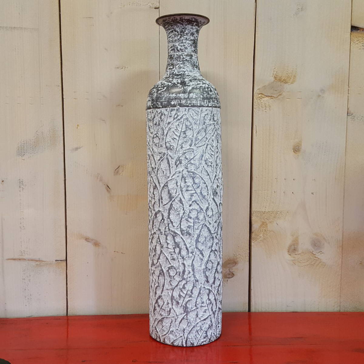 Dekovase aus Metall, Höhe 59cm