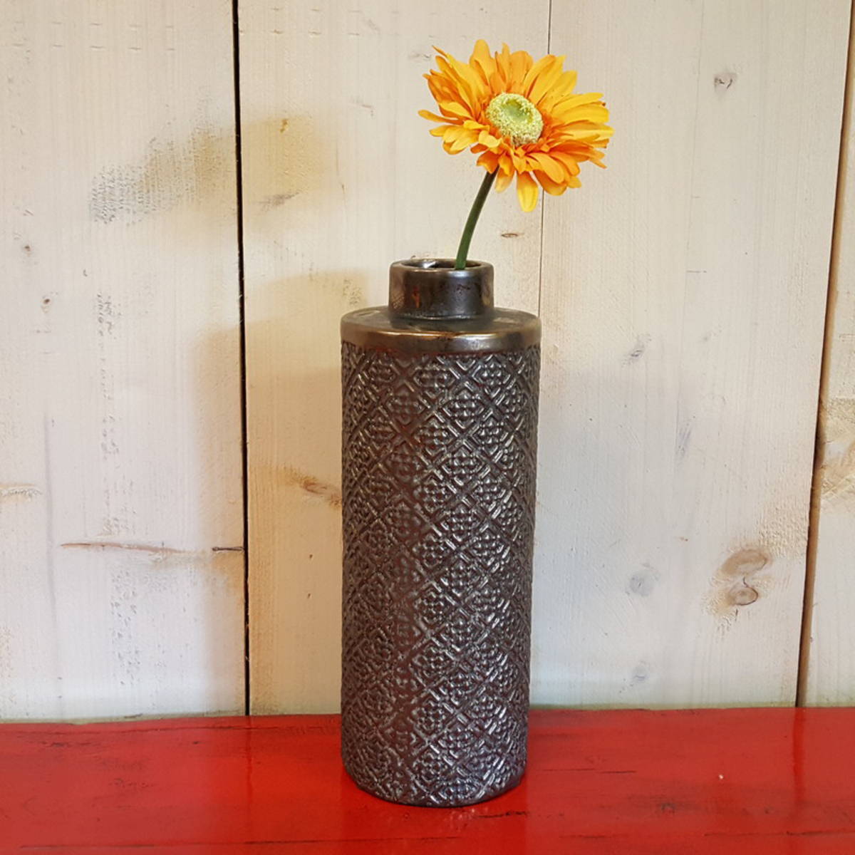 Vase aus Steingut, Höhe 32cm
