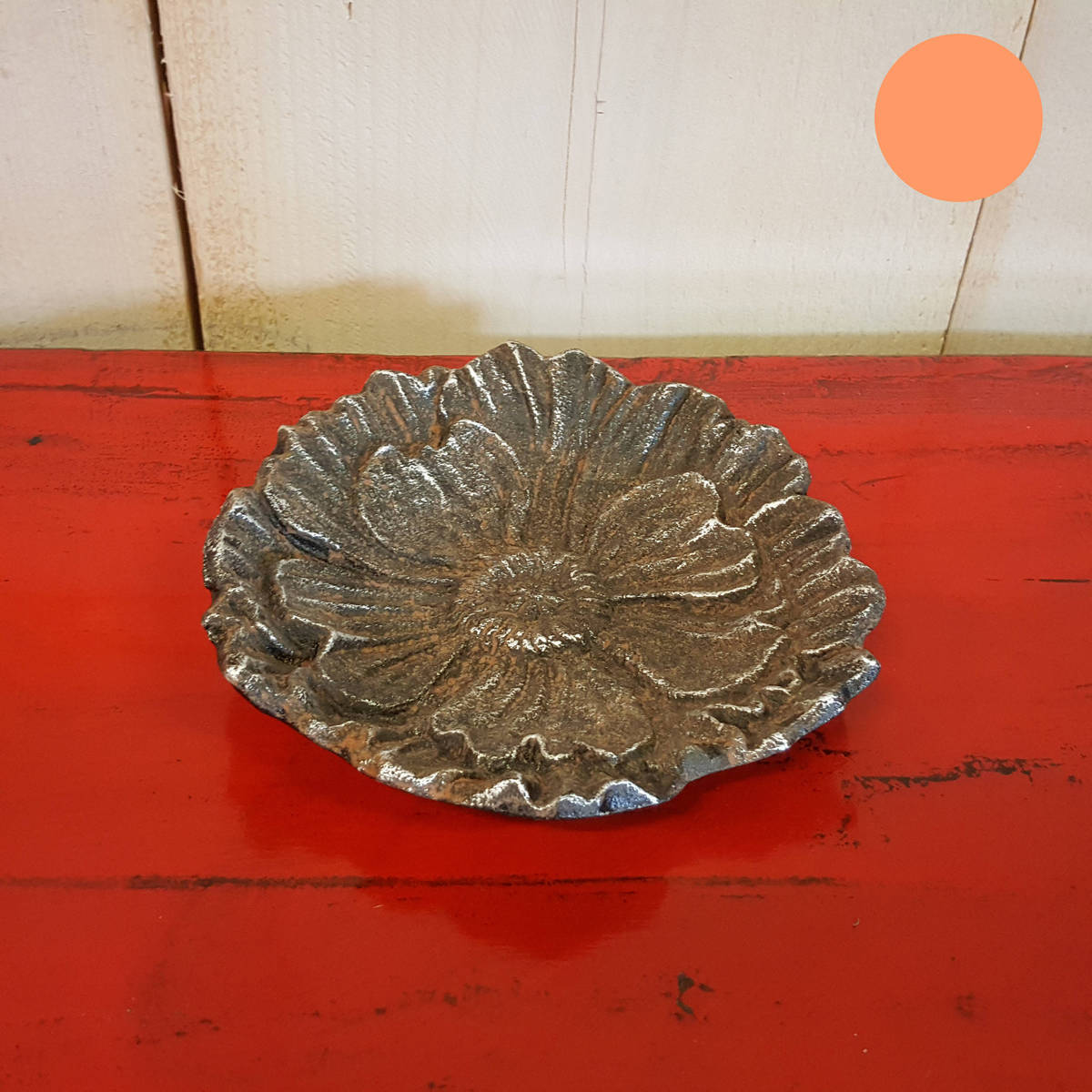 Schale Blume aus Gusseisen, Breite 14cm