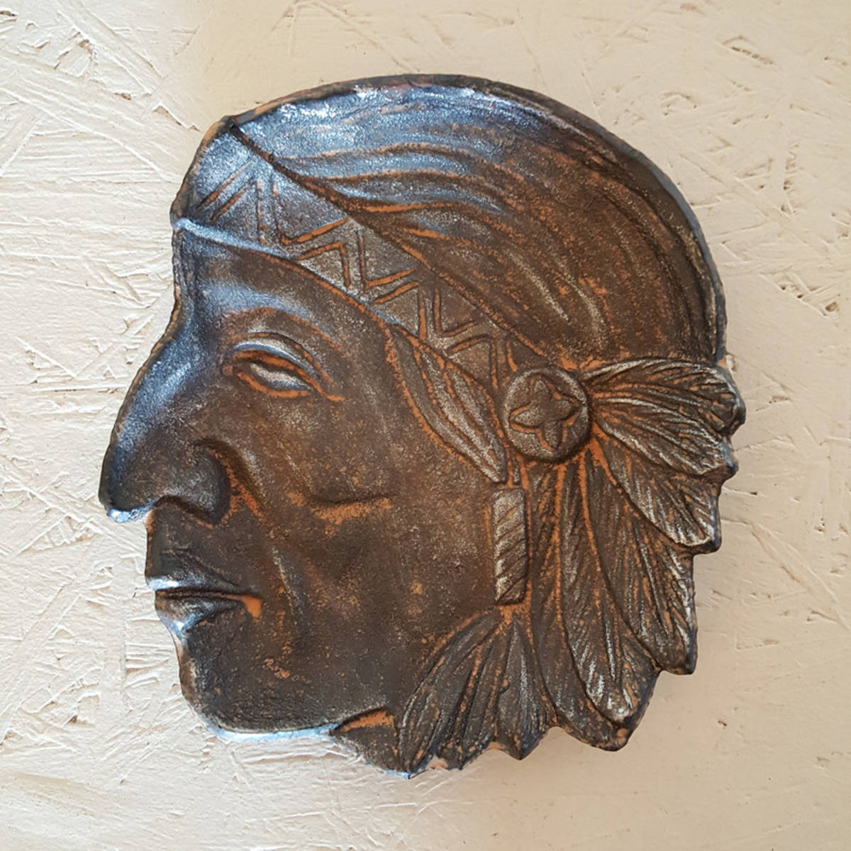 Schale Indianerkopf aus Gusseisen