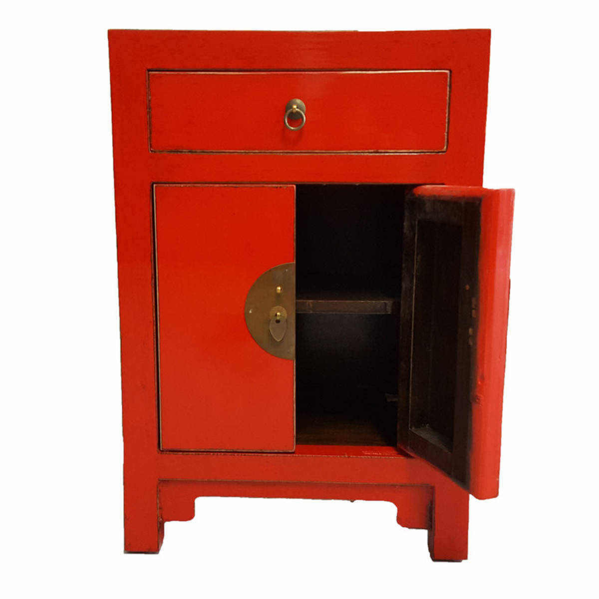 Kleiner chinesischer Nachttisch, Farbe rot