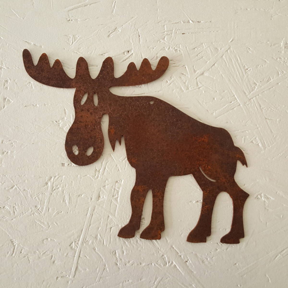 Elch aus Rostmetall, zum Hängen, Breite 19cm