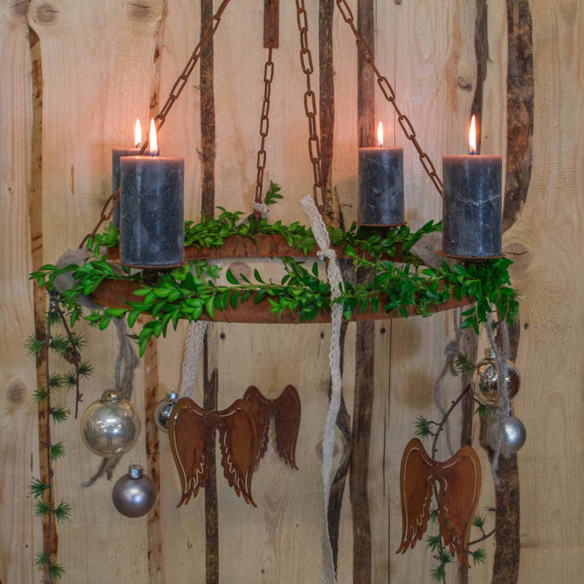 Bougie de Noël en forme de sapin vert - Party Déco - NOEL