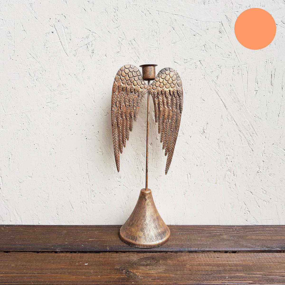 Kerzenhalter Engelsflügel im gold Look, H 30cm