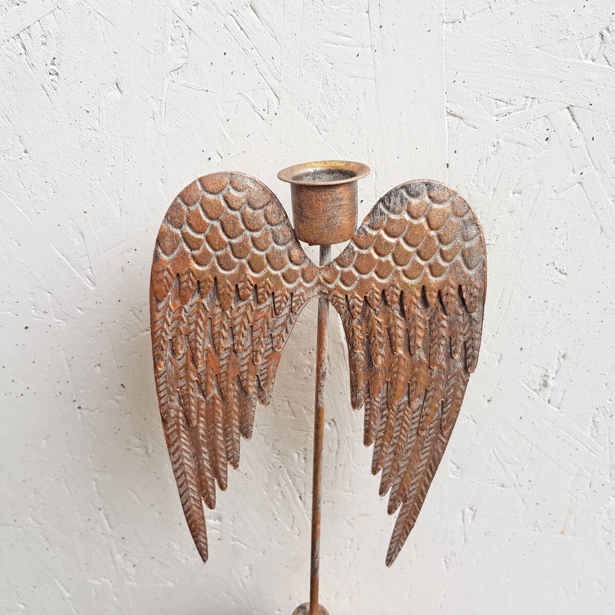 Kerzenhalter Engelsflügel im gold Look, H 30cm