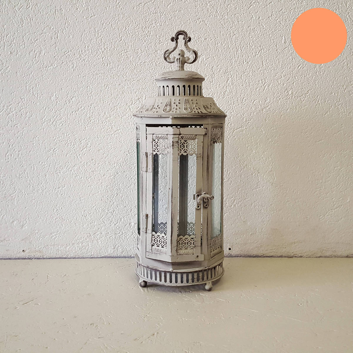 Laterne aus Metall, alt gemacht, Höhe 45cm