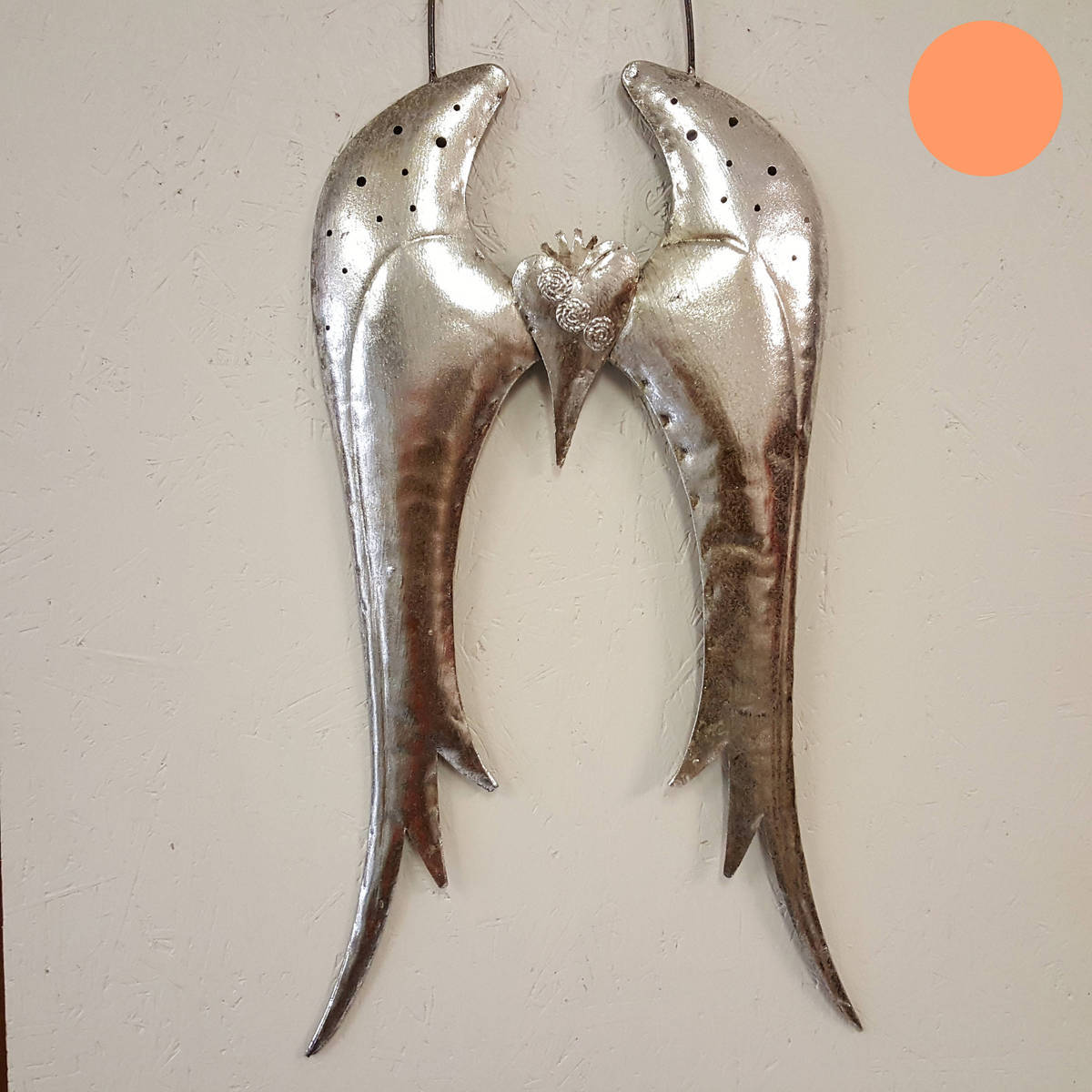 Engelsflügel aus Metall, silber, Höhe 53cm