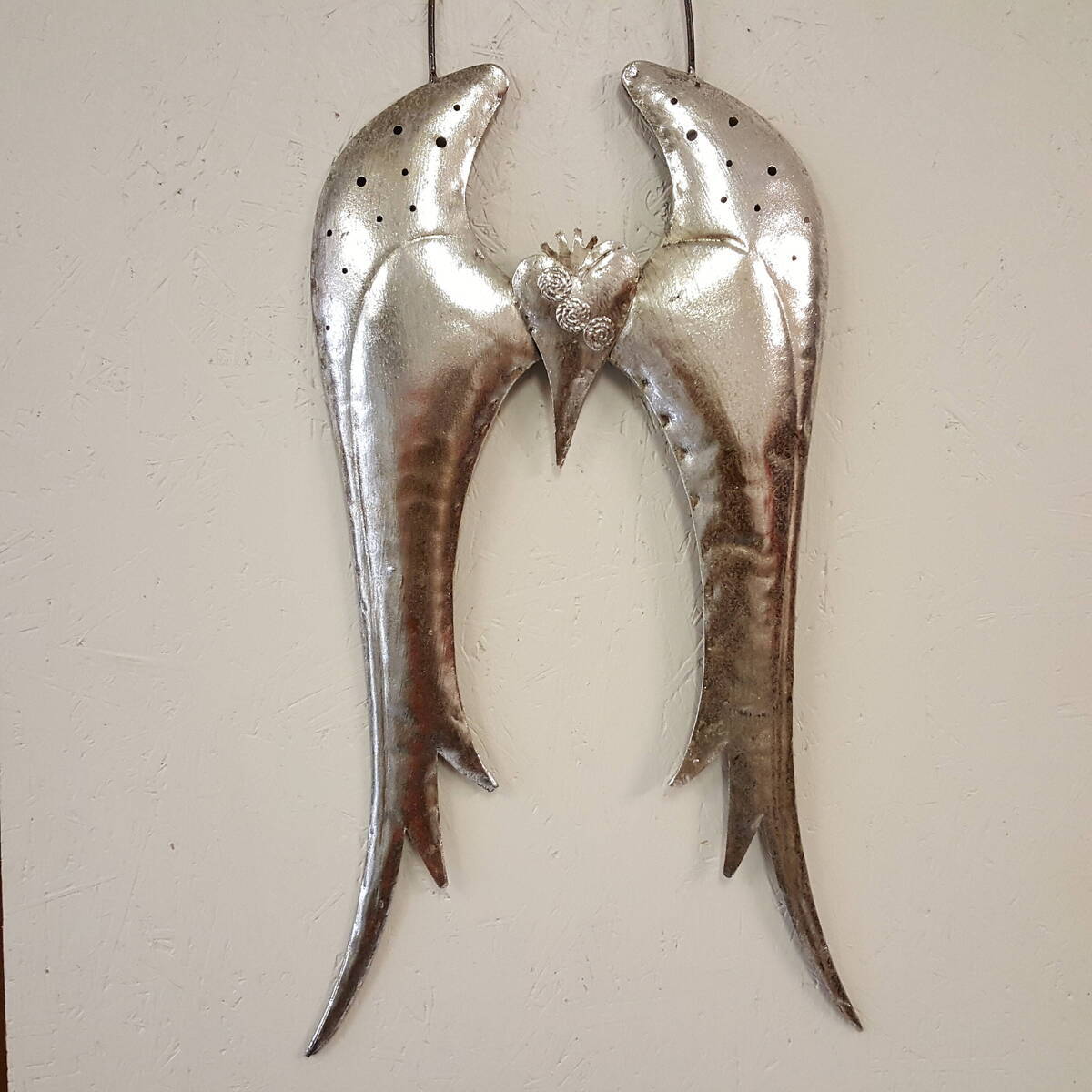 Engelsflügel aus Metall, silber, Höhe 53cm