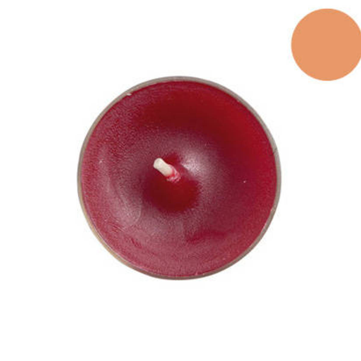 Teelicht aus Paraffin, Ø 38mm, rot