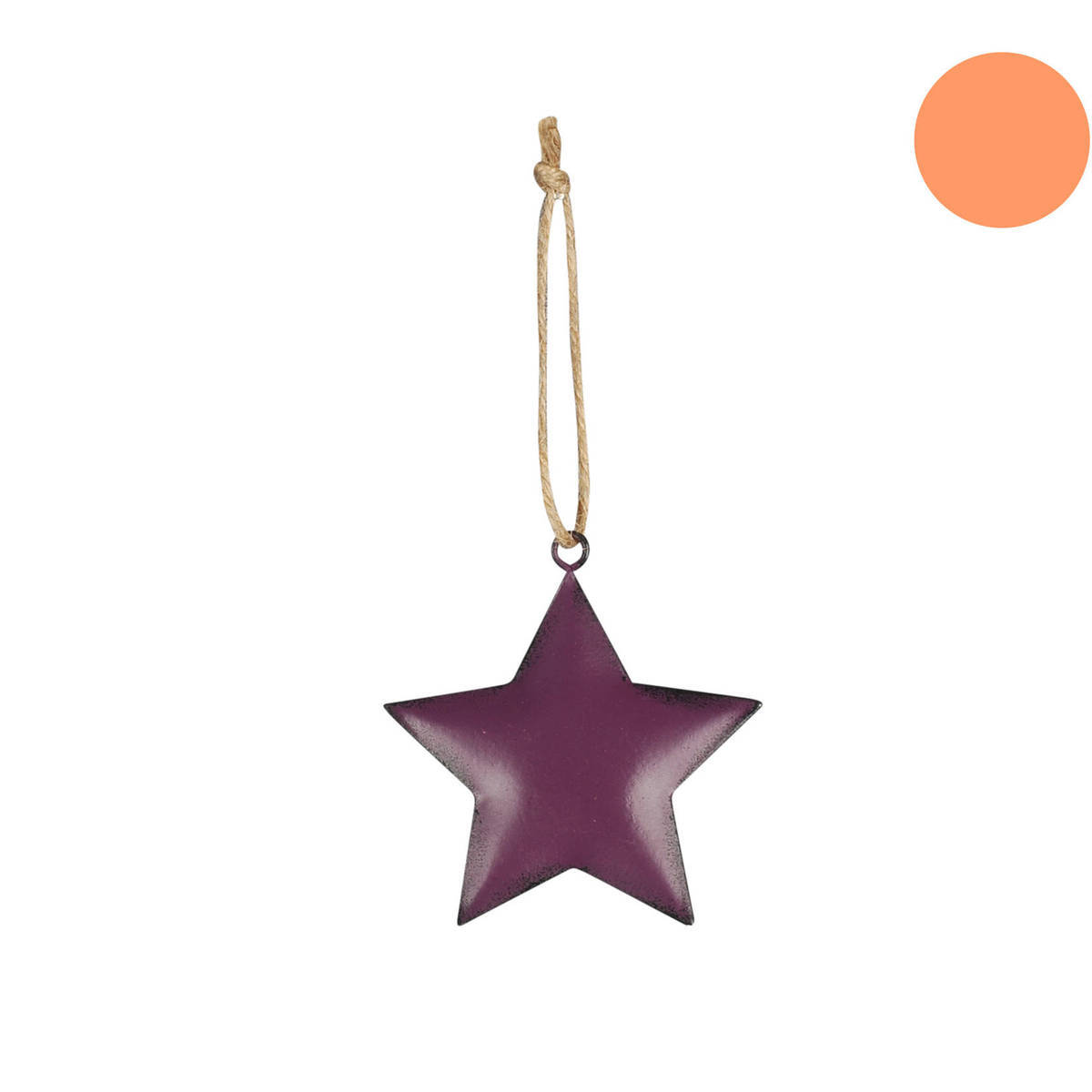 Stern aus Metall, zum Aufhängen, Höhe 6cm