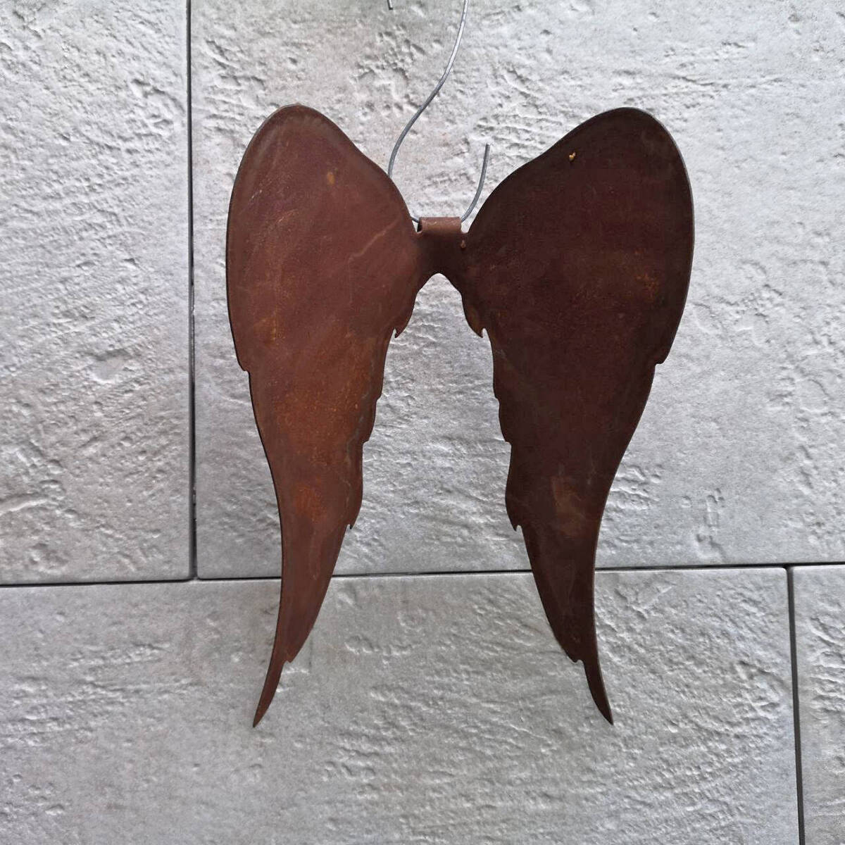 Flügel aus Rostmetall, zum Hängen, H 29cm