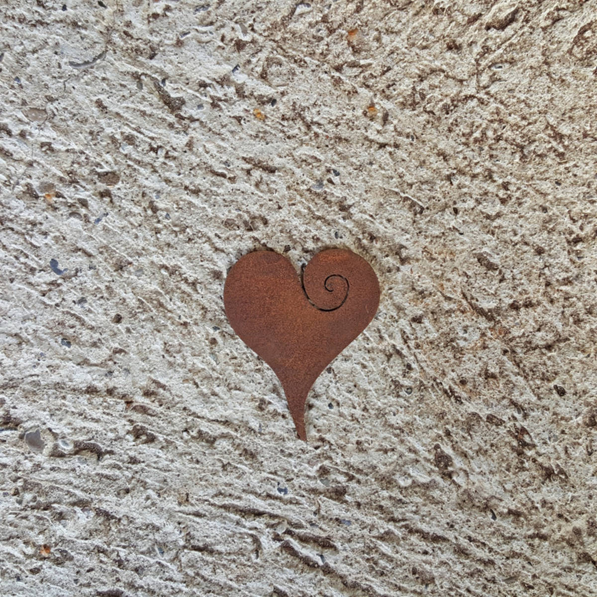 Coeur mini en fer rouillé, 5cm