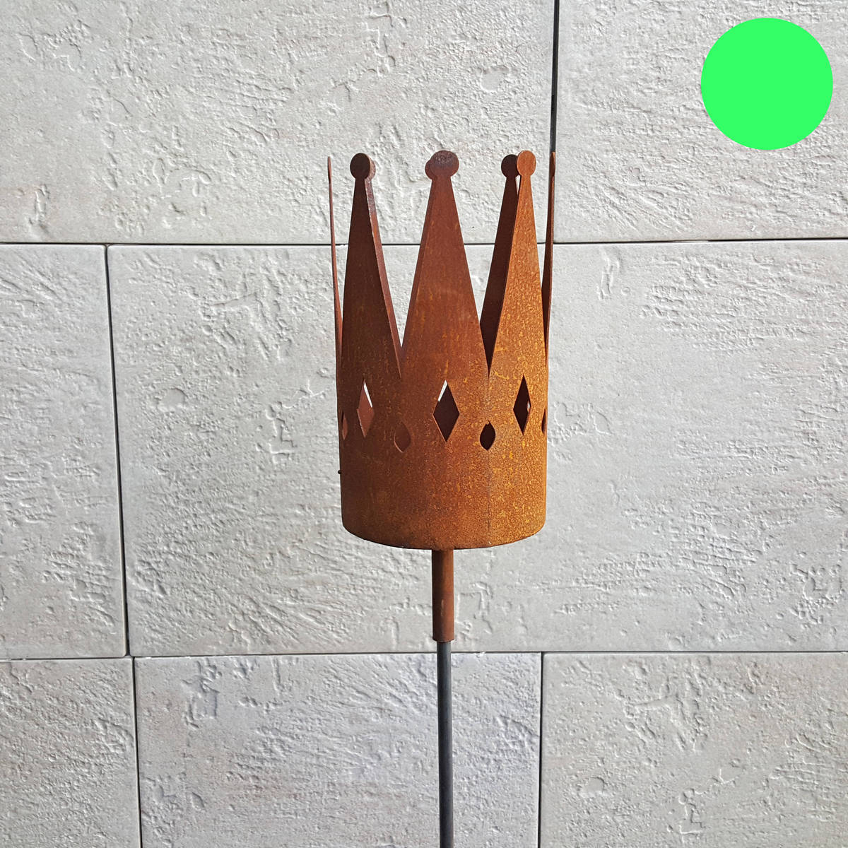 Couronne en fer rouillé, à piquer, hauteur 119cm